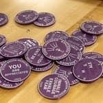 Project Lavender wellness tokens and pins